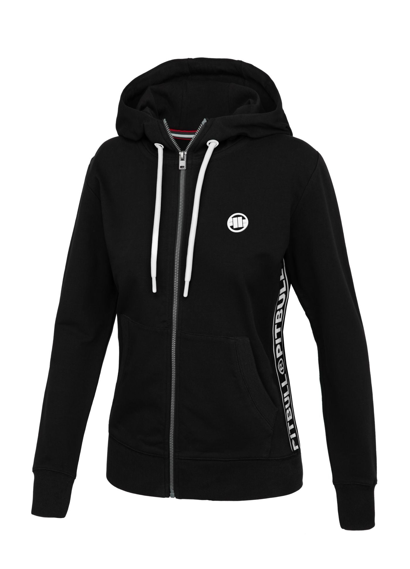Women's zip-up hoodie French Terry La Deta - Black