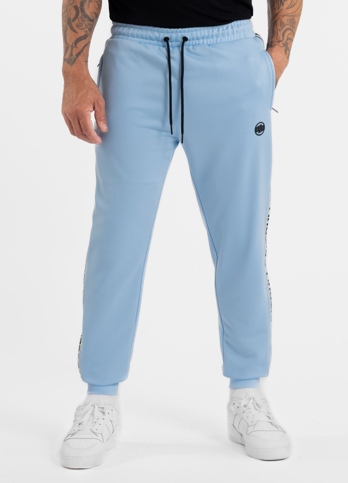 Men's Sweatpants Oldschool Tape Logo - Light blue